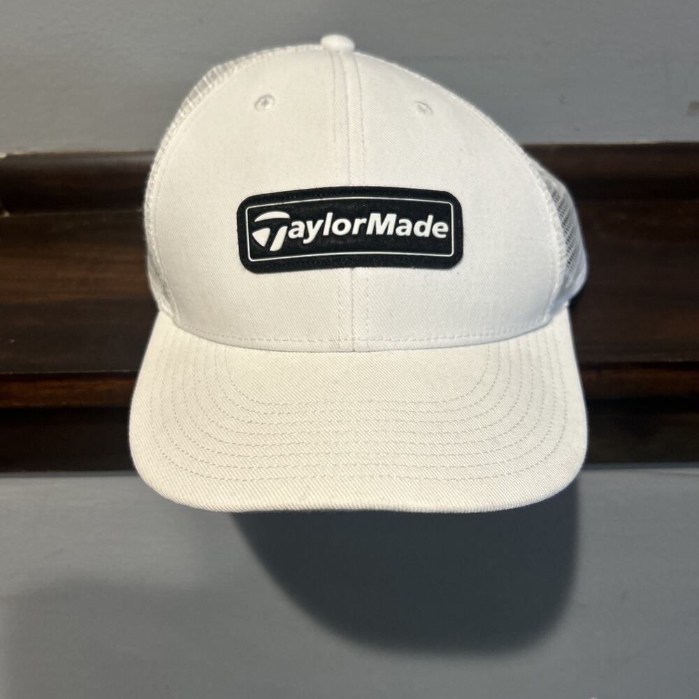 White OSFM Taylor Made Snap Back Hat Cap